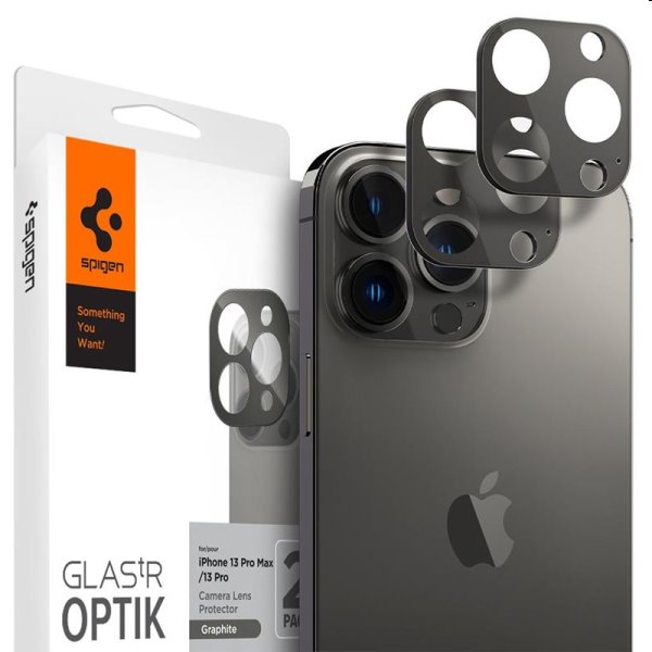 Spigen ochranné sklo na fotoaparát pre iPhone 13 Pro, 13 Pro Max, grafitová AGL04035
