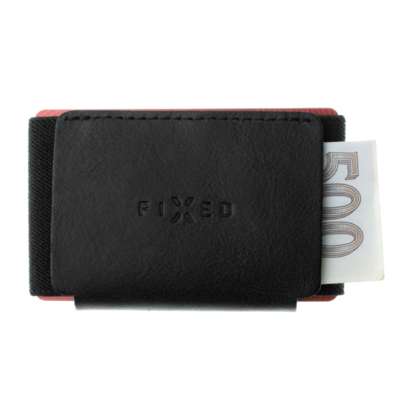 FIXED Smile Kožená peňaženka s inteligentným lokátorom, čierna FIXSM-STN2-BK