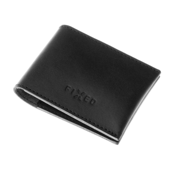 FIXED Smile Kožená peňaženka s inteligentným lokátorom, čierna FIXSM-SMMW2-BK
