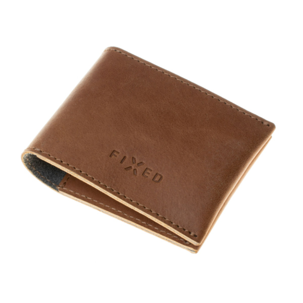 FIXED Smile Kožená peňaženka s inteligentným lokátorom, hnedá FIXSM-SMMW2-BRW