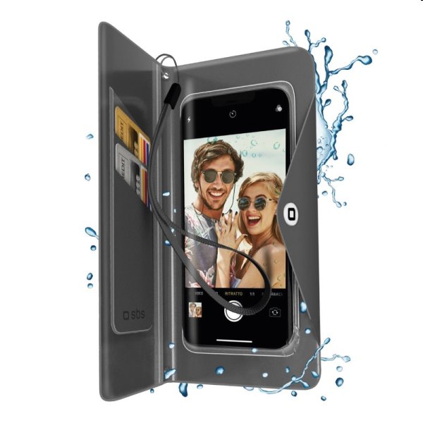 Univerzálne puzdro SBS Splash-resistant pre smartfóny do 6,8\'\', čierna TEWATERWALK