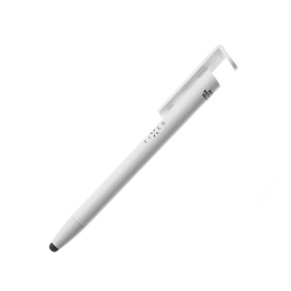 FIXED dotykové pero 3 v 1 so stylusom a stojanom, biela FIXPEN-WH