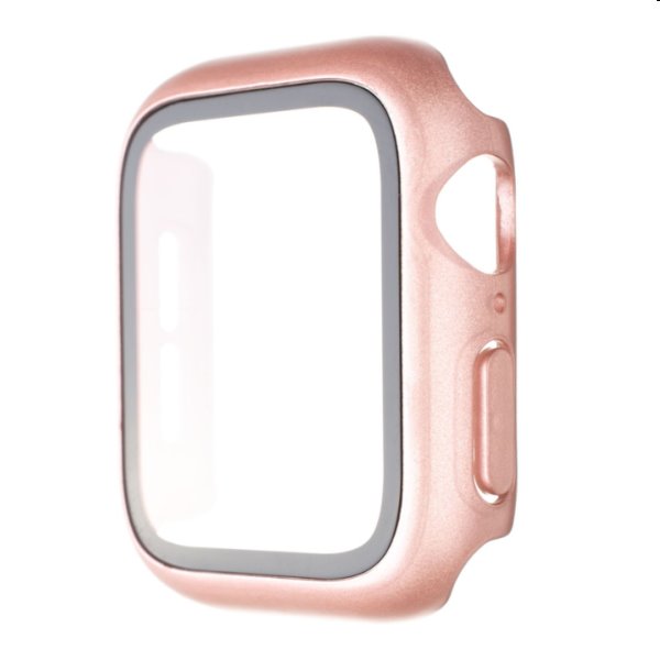 FIXED Pure Plus ochranné puzdro s temperovaným sklom pre Apple Watch 41 mm, ružová FIXPUW+-817-PI