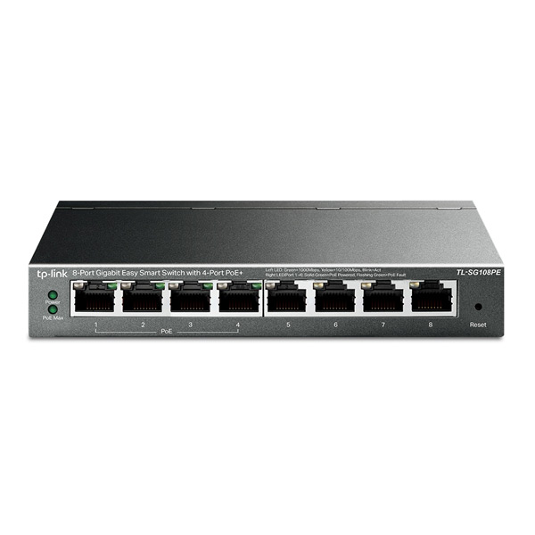 TP-Link TL-SG108PE, 8 portov gigabitový inteligentný sieťový switch TL-SG108PE