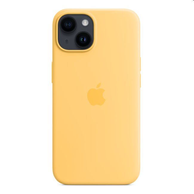 Silikónový zadný kryt pre Apple iPhone 14 s MagSafe, slnečne žltá MPT23ZMA