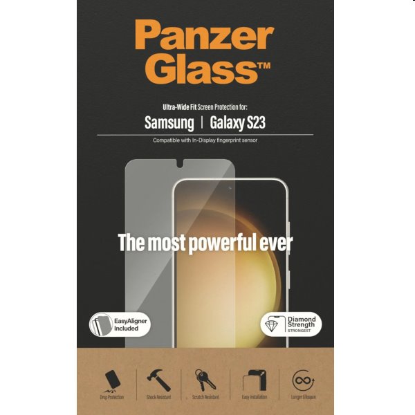Ochranné sklo PanzerGlass UWF AB pre Samsung Galaxy S23, čierna 7315