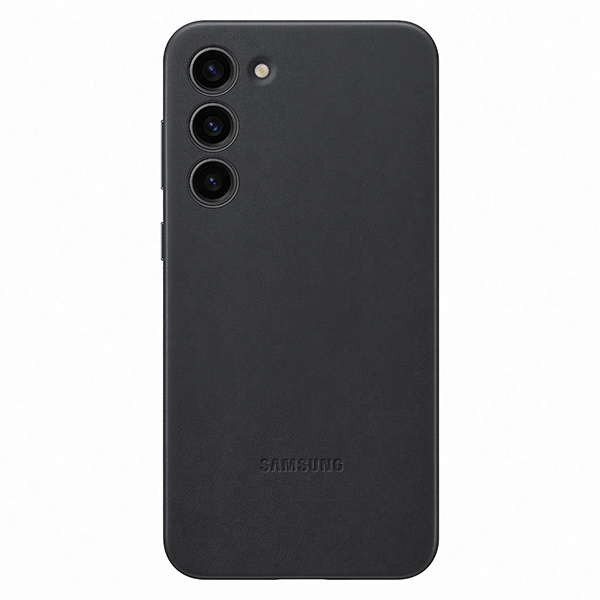 Zadný kryt Leather Cover pre Samsung S23 Plus, čierna EF-VS916LBEGWW