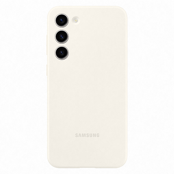 Zadný kryt Silicone Cover pre Samsung Galaxy S23 Plus, biela EF-PS916TUEGWW