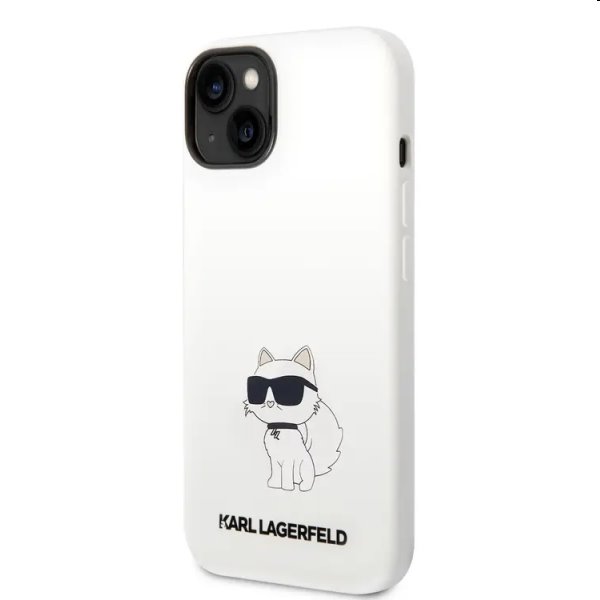 Zadný kryt Karl Lagerfeld Liquid Silicone Choupette NFT pre Apple iPhone 14 Plus, biela 57983112400