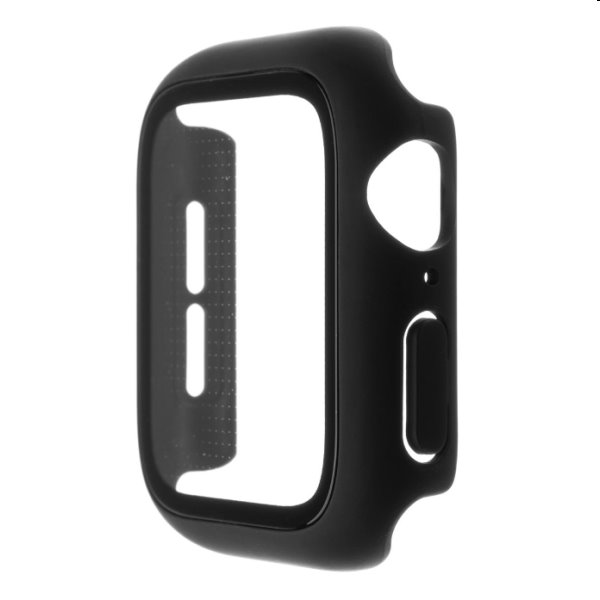 FIXED Pure Plus ochranné puzdro s temperovaným sklom pre Apple Watch 44 mm, čierna FIXPUW+-434-BK