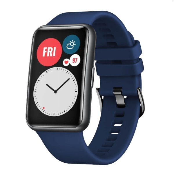 FIXED Silikónový remienok pre Huawei Watch FIT, modrá FIXSSTB-1054-BL