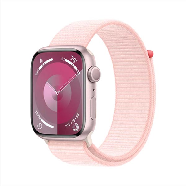 Apple Watch Series 9 GPS 45mm ružová , hliníkové puzdro so športovým remienkom svetlá ružová MR9J3QCA