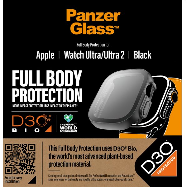 Tvrdené sklo Full Body D3O PanzerGlass pre Apple Watch Ultra, Ultra 2 3691