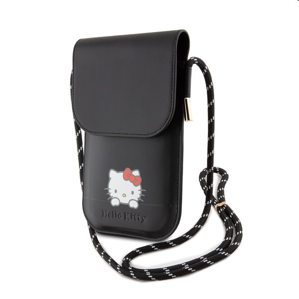 Taška na telefón Hello Kitty PU Daydreaming Logo Leather, čierna 57983116951