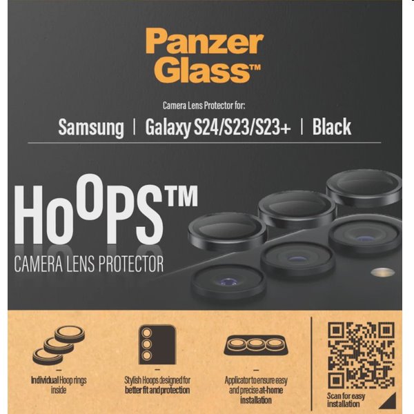 PanzerGlass Ochranný kryt objektívu fotoaparátu Hoops pre Samsung Galaxy S24, S23, S23 Plus 1207