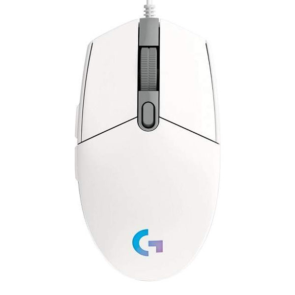 Herná myš Logitech G102 Lightsync, biela 910-005824