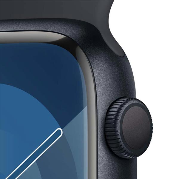 Apple Watch Series 9 GPS 45mm polnočná , hliníkové puzdro so športovým remienkom polnočná - M/L