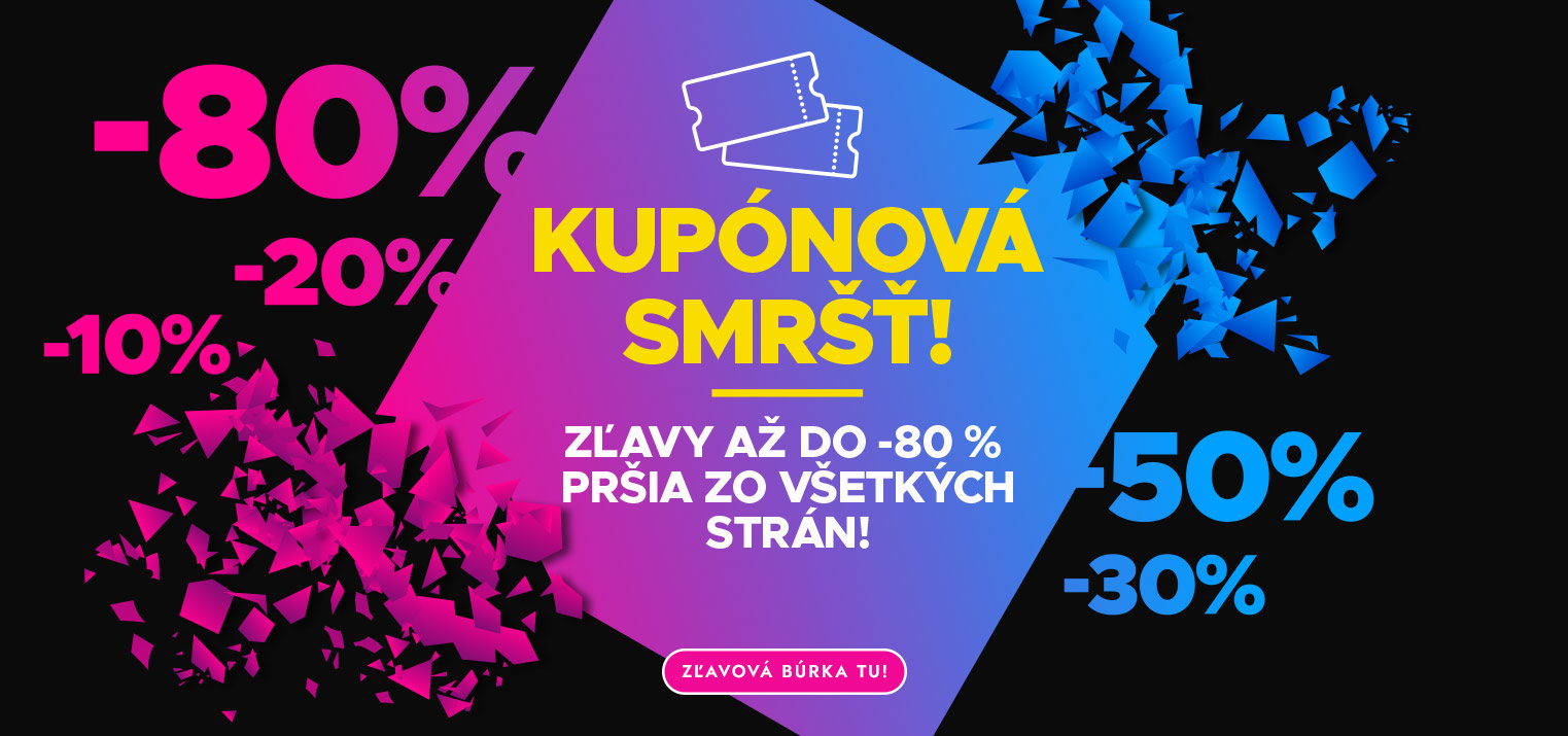 Kupónová smršť so zľavami do -80%