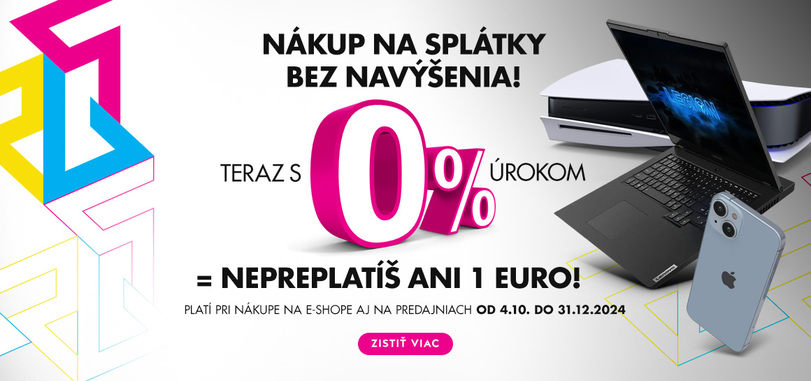 splátky s 0% úrokom