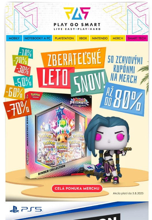 Zberateľské leto snov je tu – ulov merch v zľavách až do -80%! 🎯