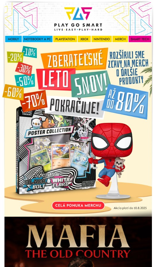 🎁 Zberateľské leto pokračuje – merch so zľavami až do -80 %!