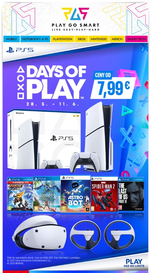 Posledná možnosť využiť DAYS OF PLAY zľavy! ⌛