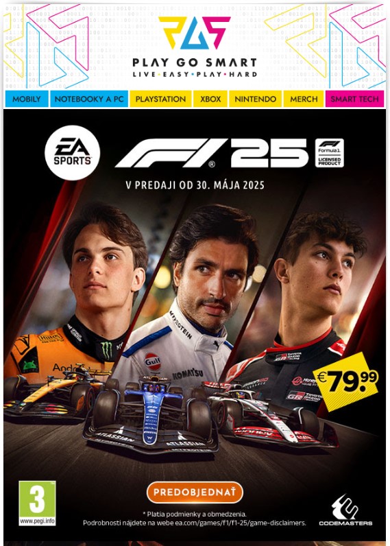 Ostáva len pár kôl do štartu! F1 25 si môžeš predobjednať už teraz 🏎️