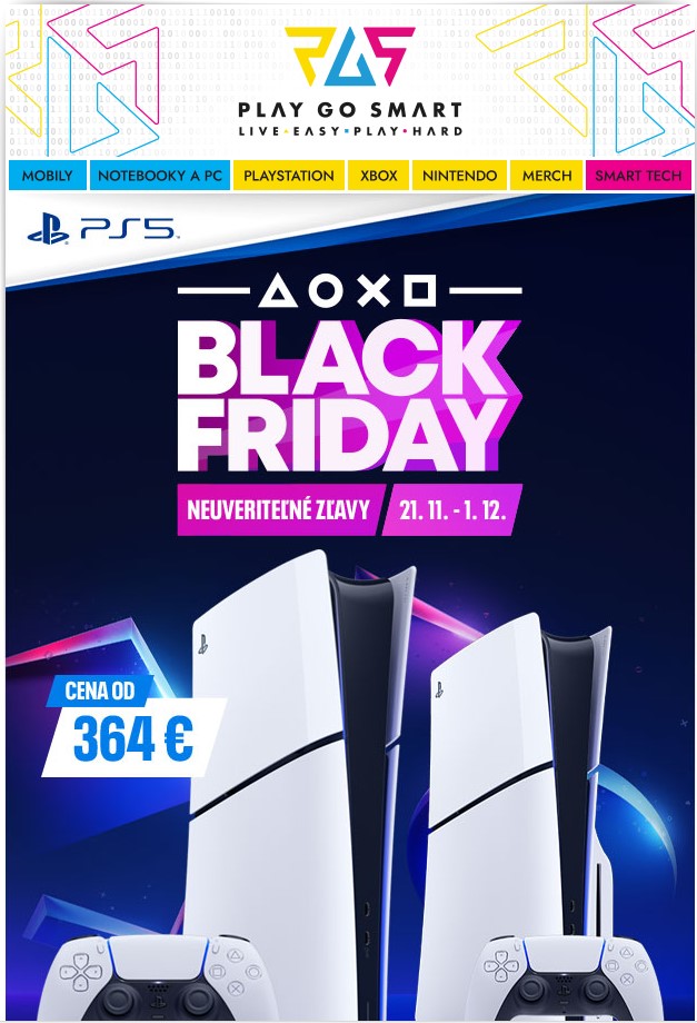 💙🎮 Hraj viac, plať menej s PlayStation Black Friday! 🎮🖤