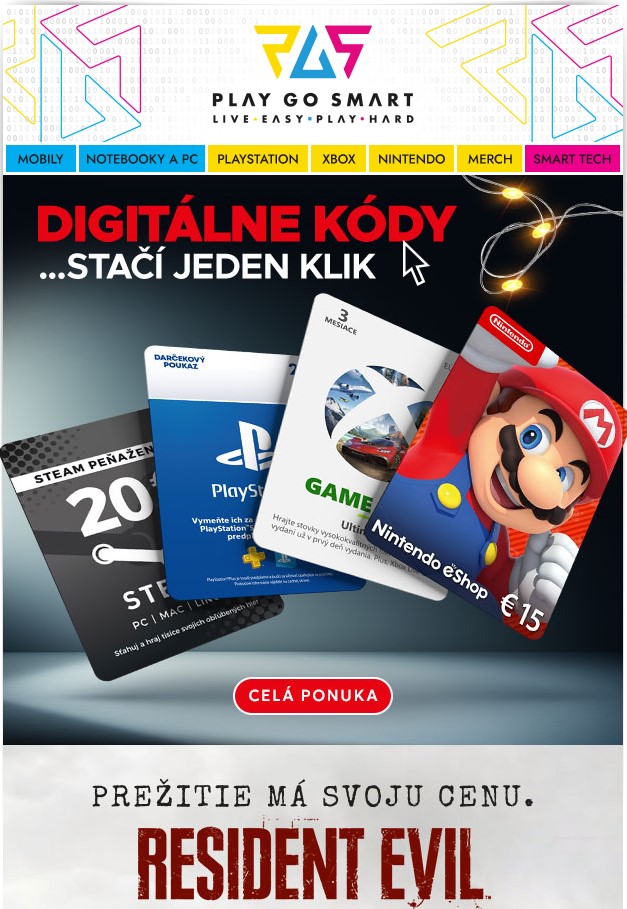 Tvoje ďalšie herné dobrodružstvo začína kódom. 🎮