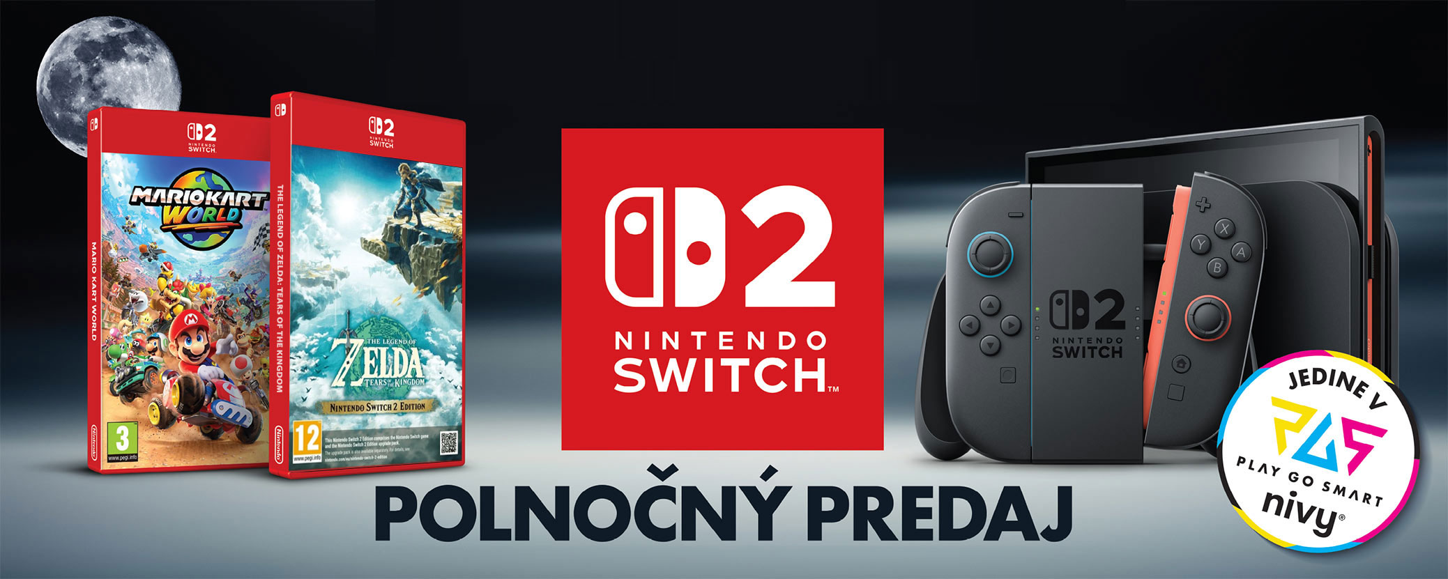 Nintendo Switch 2 - polnočný predaj - predajňa PGS BA Nivy