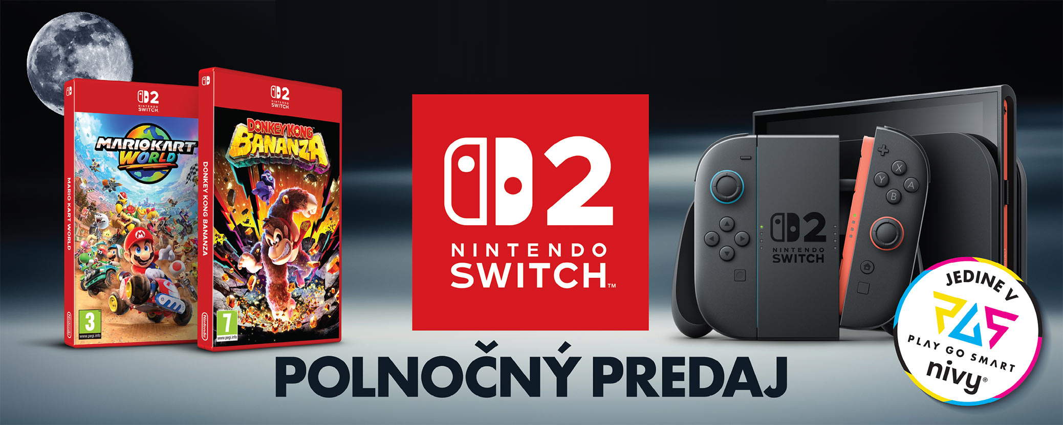 Nintendo Switch 2 - polnočný predaj - predajňa PGS BA Nivy