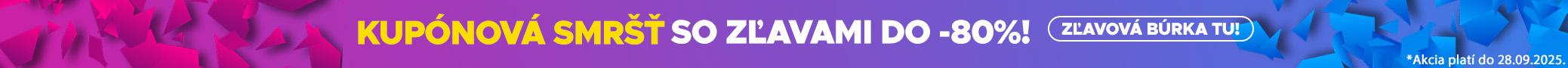 Kupónová smršť so zľavami do -80% pokračuje! - banner