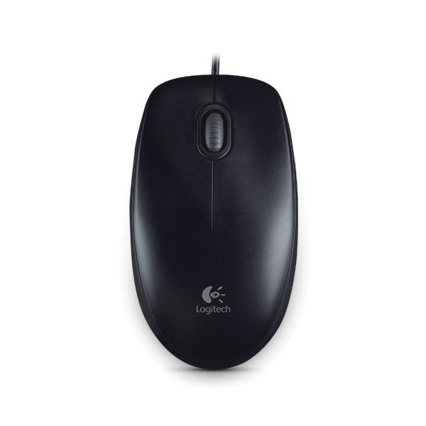 Logitech B100 - káblová optická myš, USB - čierna 910-003357