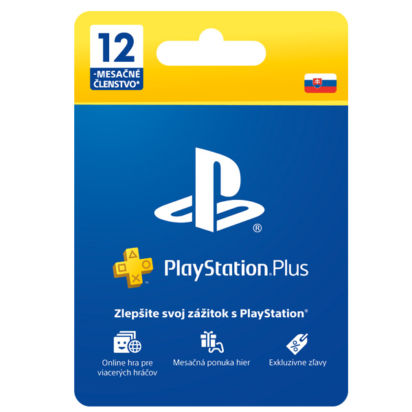 PlayStation Plus Gift Card 12 Month Membership SK