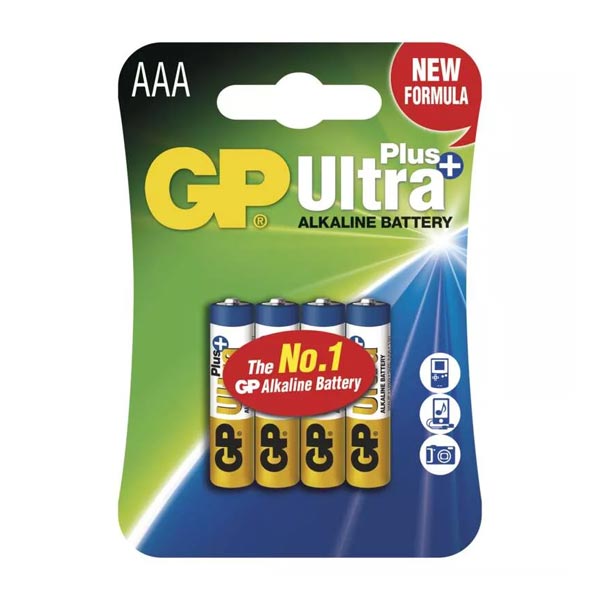 GP alkalická batéria ULTRA PLUS AAA (LR03) 4BL