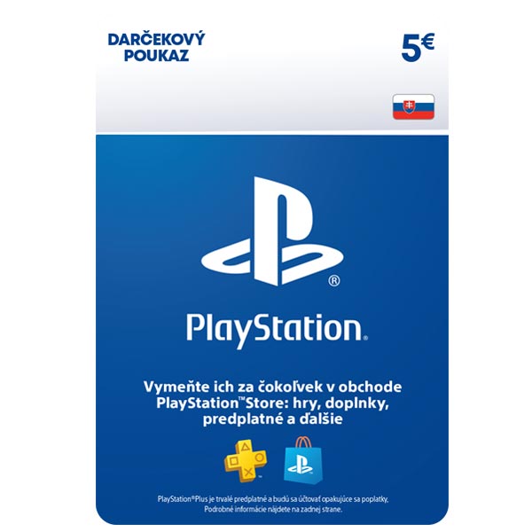 PlayStation Store - darčekový poukaz 5€ PlayStation Store - darčekový poukaz 5€