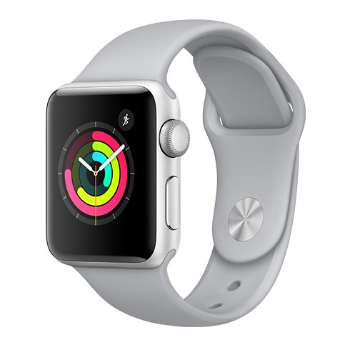Apple Watch Series 3 GPS, 38mm, strieborná, Trieda A+ - použité, záruka 12 mesiacov