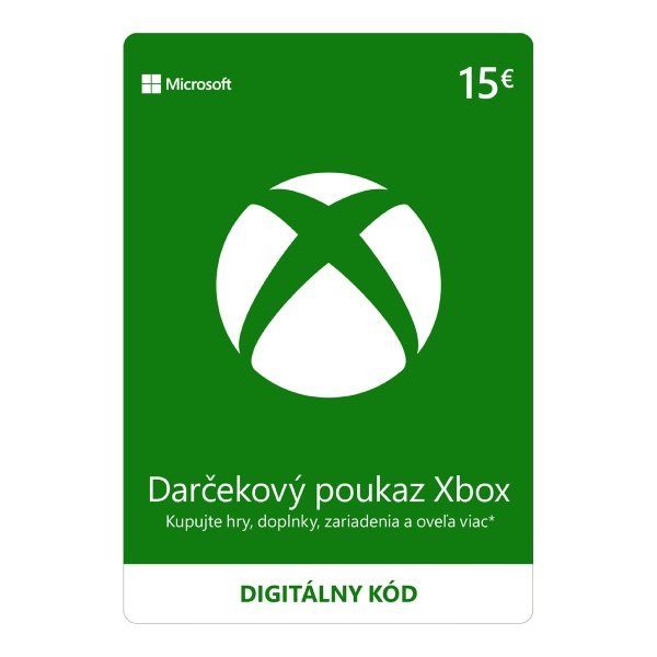 Xbox Store 15€ - digitálny darčekový poukaz