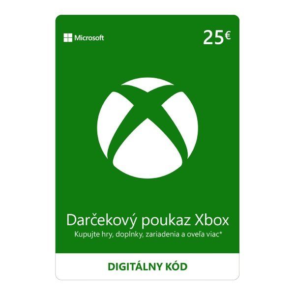 Xbox Store 25€ - digitálny darčekový poukaz