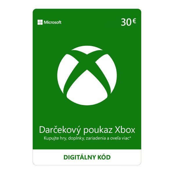 Xbox Store 30€ - digitálny darčekový poukaz