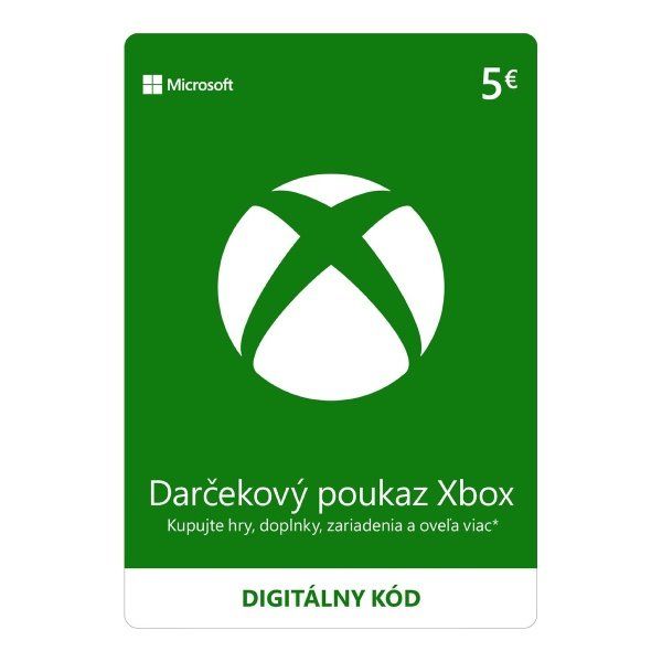 Xbox Store 5€ - digitálny darčekový poukaz