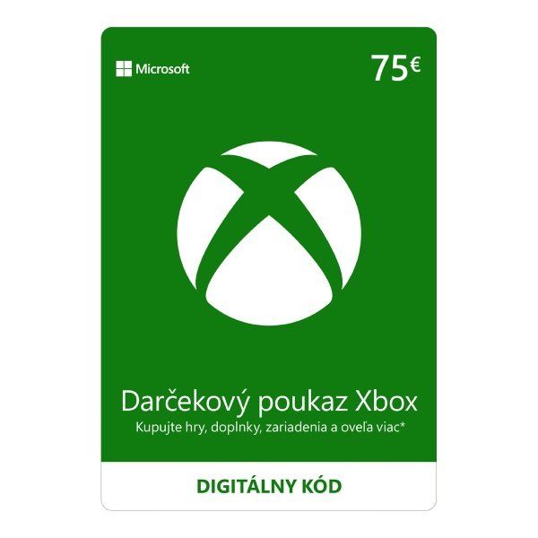 Xbox Store 75€ - digitálny darčekový poukaz