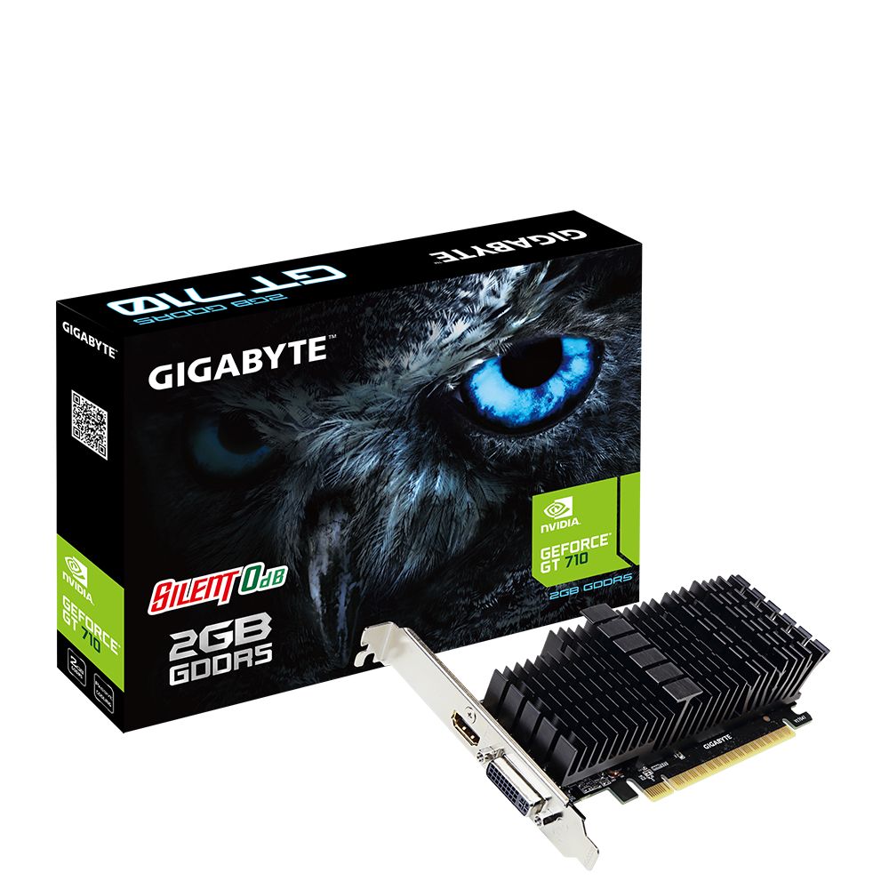 GIGABYTE GeForce GT 710 Grafická karta, Low Profile, GD5 2G