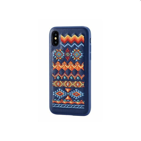 E-shop Zadný kryt Devia Flower Embroidery pre iPhone XXS, bohémska modrá 6938595305719