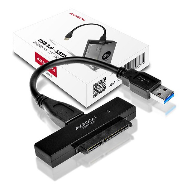 Vysokorychlostný adaptér Axagon ADSA-1S6 USB 3.0 - 2.5" HDD SATA ADSA-1S6