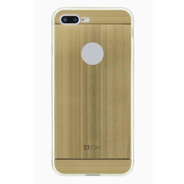 Puzdro 4-OK TPU Metal Case Pre iPhone 7 Plus, zlatá