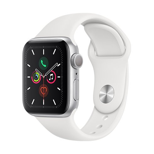 Apple Watch Series 5 GPS + Celluar, 40mm Silver, Trieda B – použité, záruka 12 mesiacov