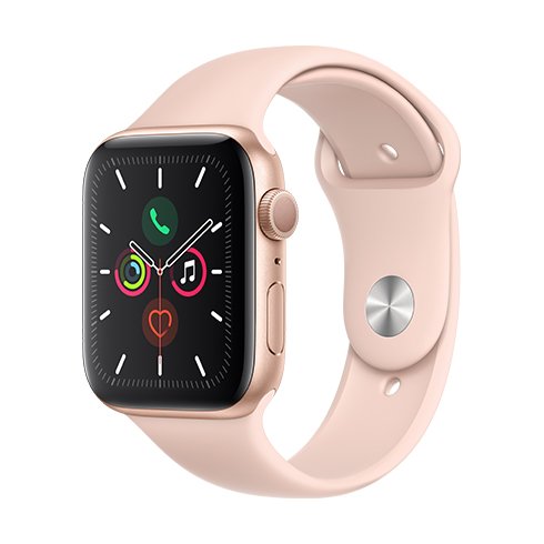 Apple Watch Series 5 GPS, 44mm, gold pink, Trieda B - použité, záruka 12 mesiacov