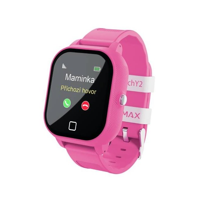 LAMAX WatchY2, detské smart hodinky s GPS, ružové