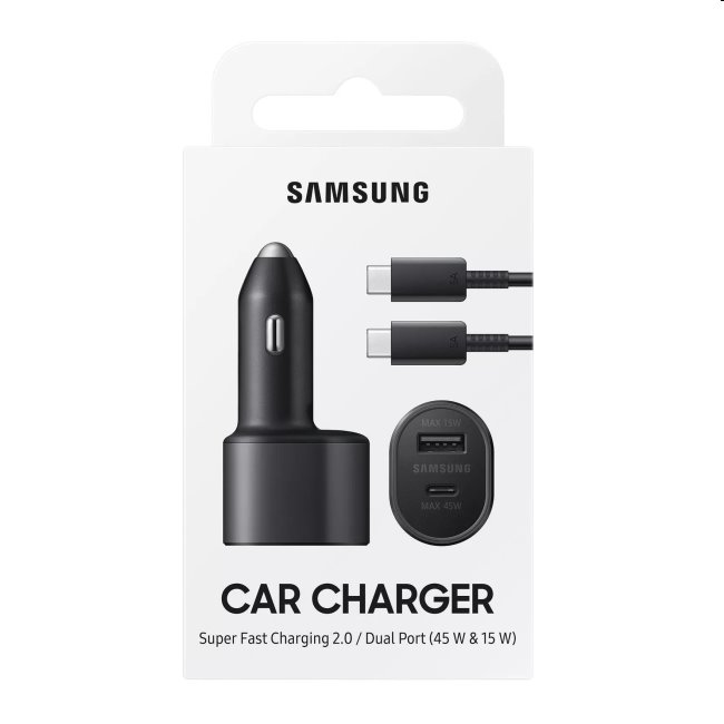 Autonabíjačka Samsung 45W s USB-C káblom, black Autonabíjačka Samsung 45W s USB-C káblom, black